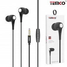 AURICULAR BOTON TEMCO EA01-N NEGRO