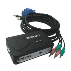 KVM SWITCH USB 1U-2PC + CABLES