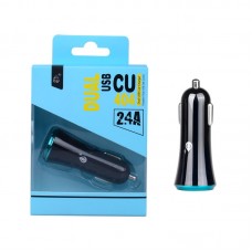 ADAPTADOR 12V COCHE A 2 USB CU404 2.4A