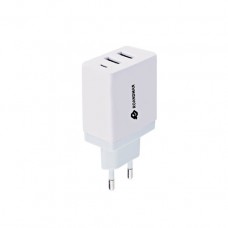 CARGADOR MOVIL 2xUSB 10,5W 2,1A BLANCO